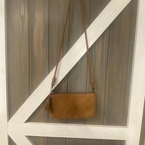 Light Brown Leather Small Crossbody Purse
